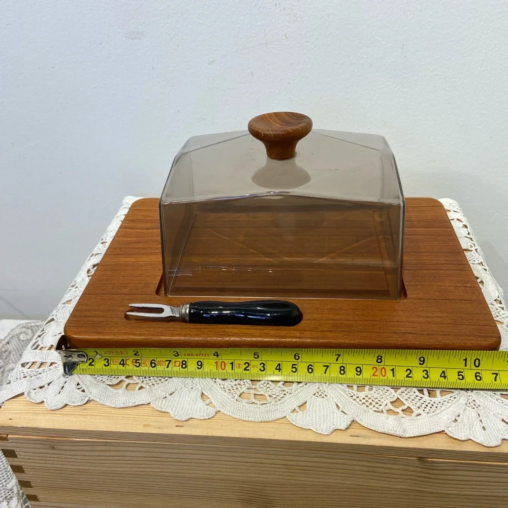 Danish Teak Wood Cheese Dome - Picture 7 of 9